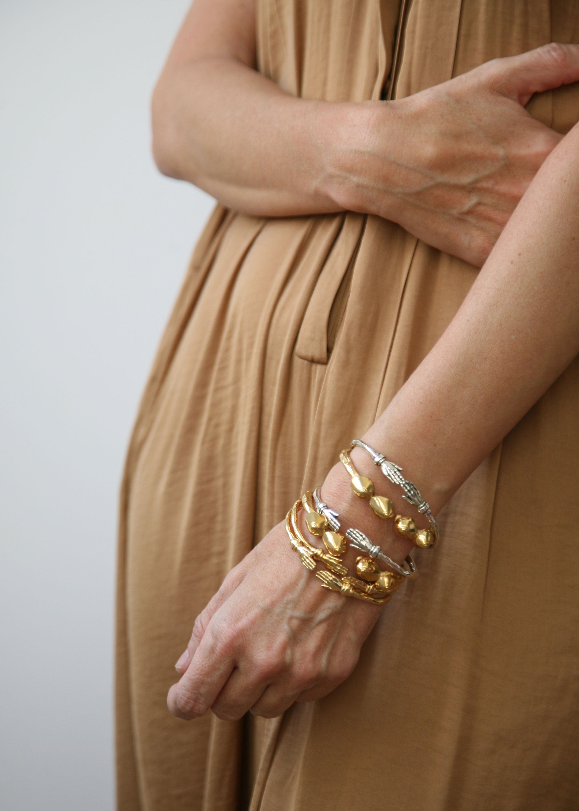 Mini Hands Bracelet - Silver