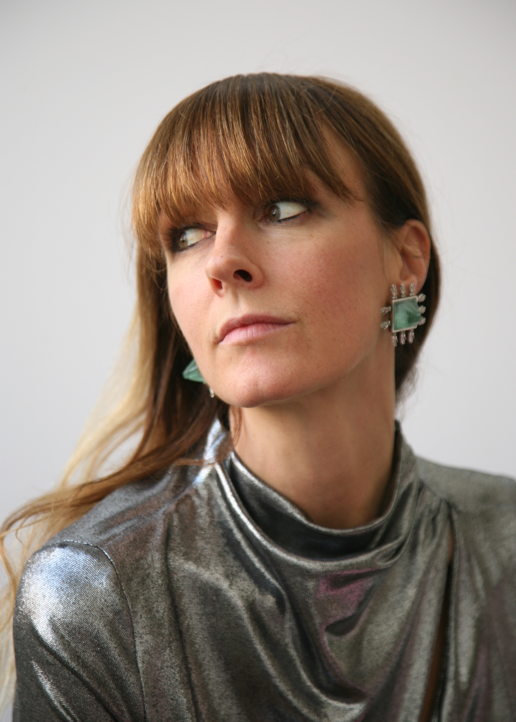 Pyramide Resine Earrings - Silver