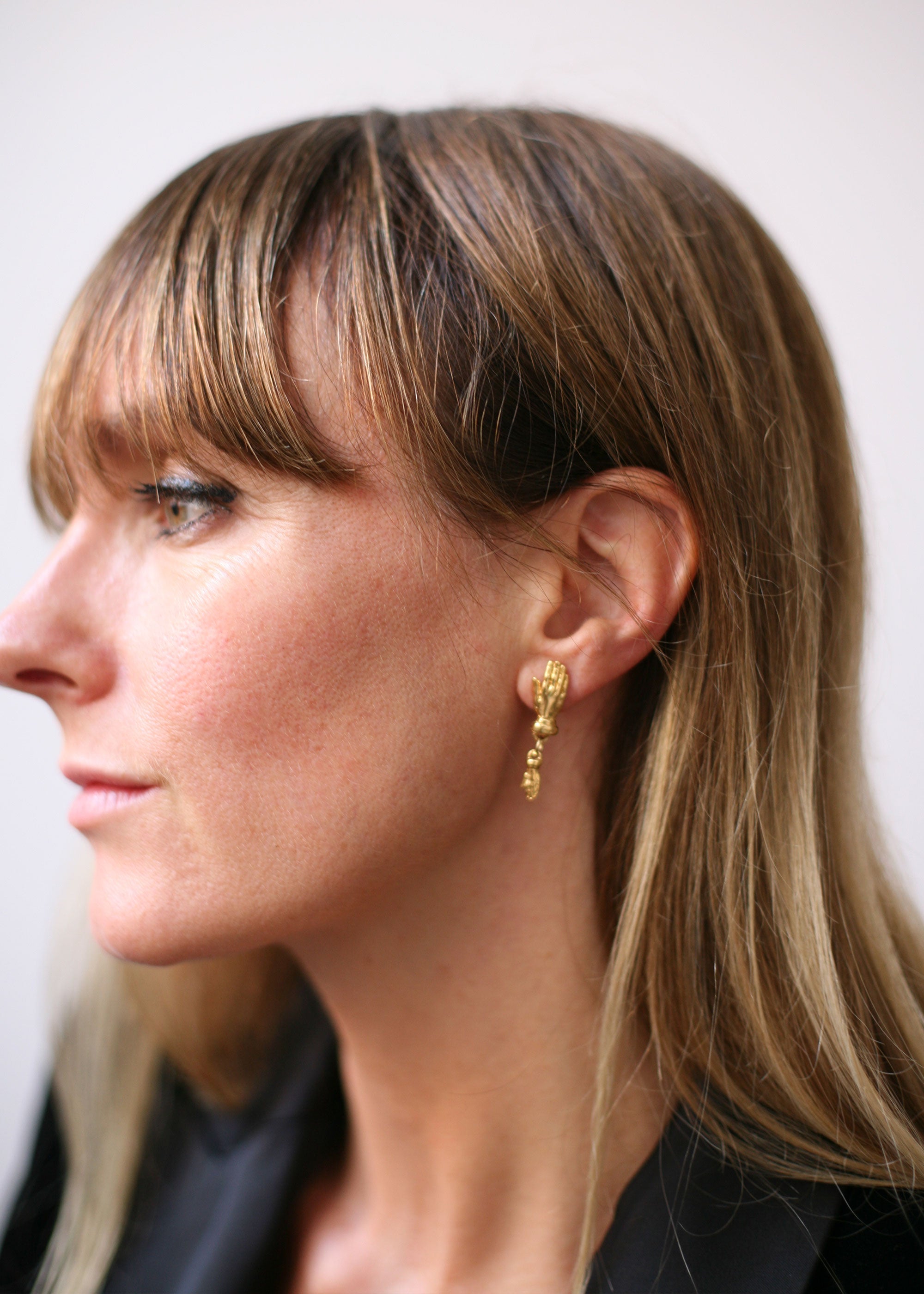 Double Mini Hand Earrings