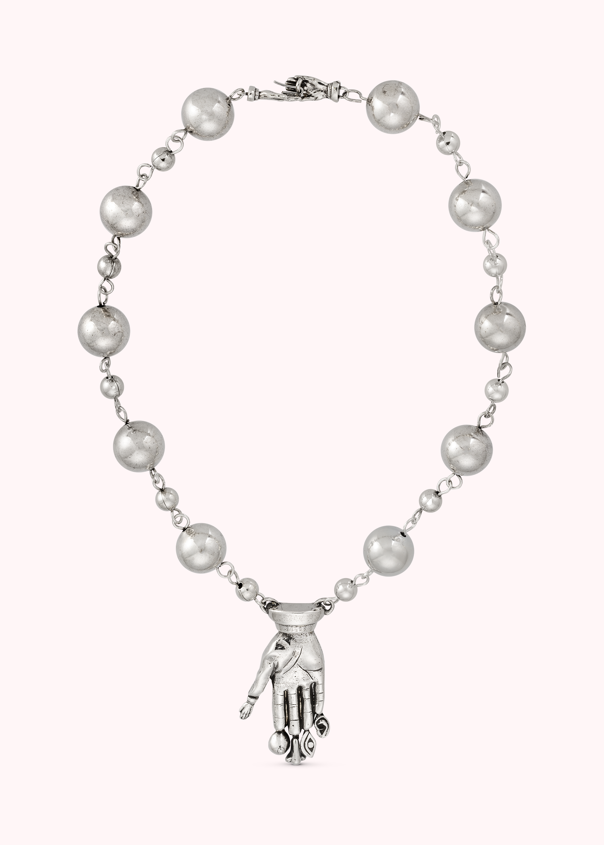 Mano Poderosa Necklace - Silver