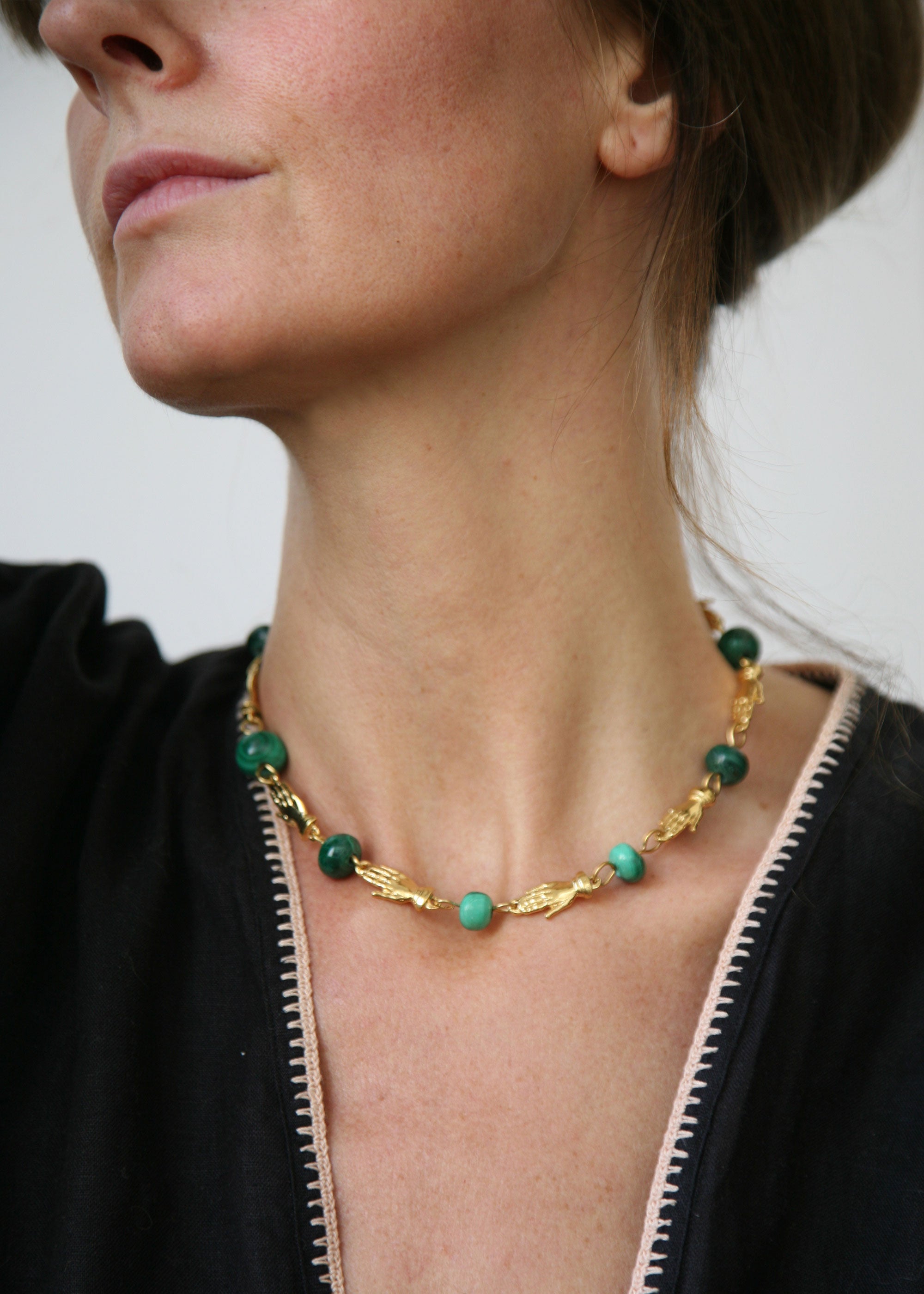 Malaquita Hand Choker