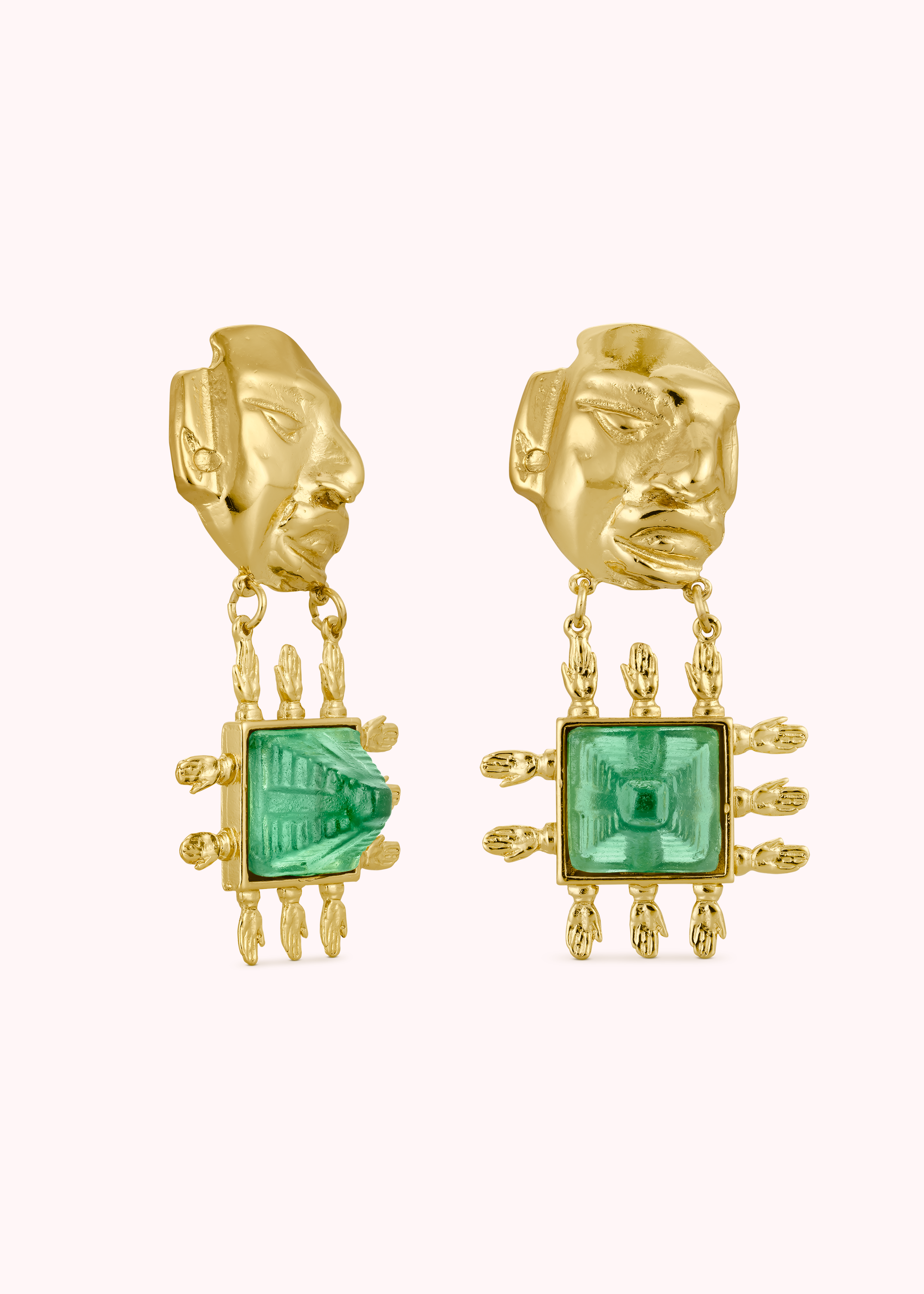 Aztec Earrings - Gold