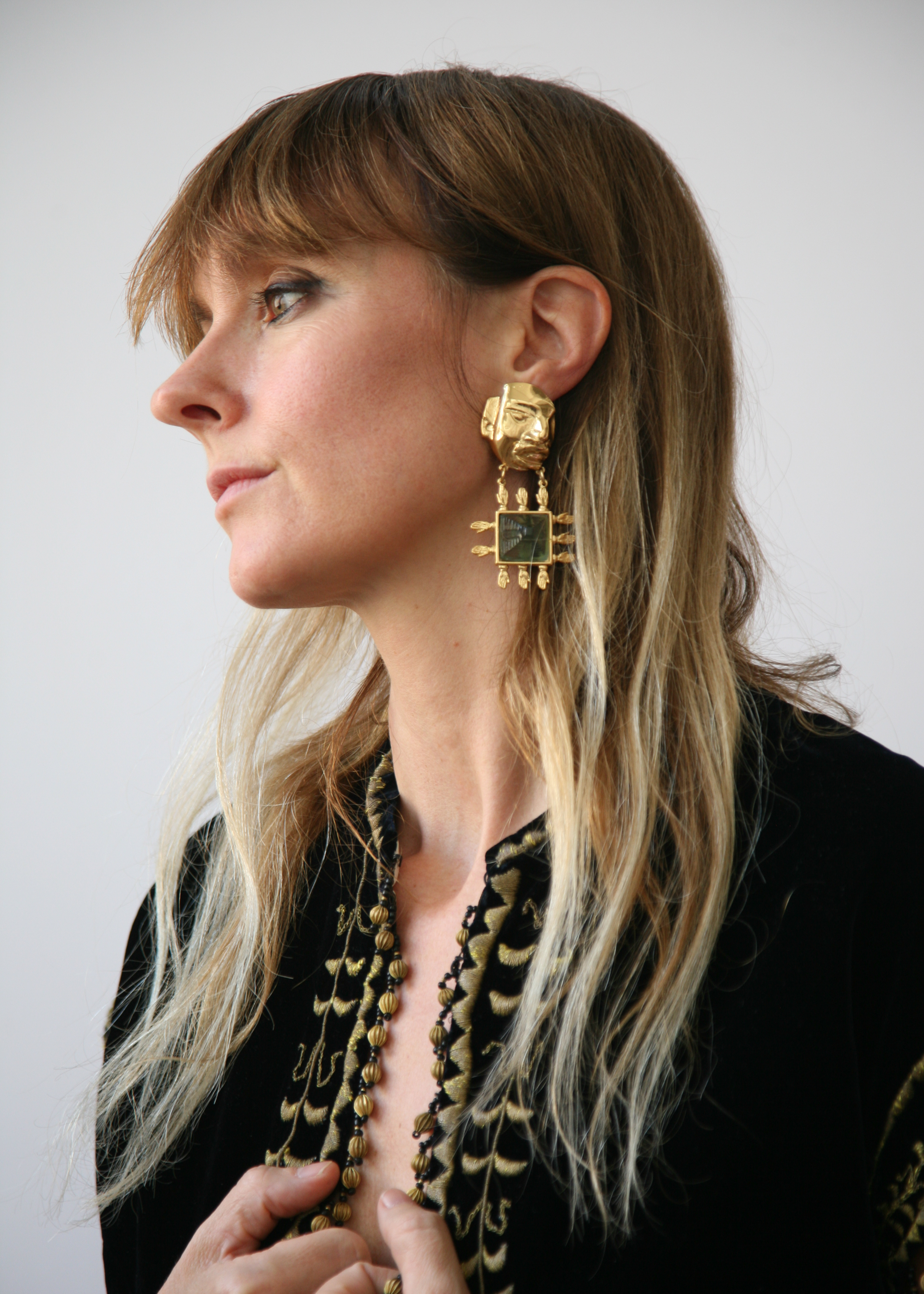 Aztec Earrings - Gold